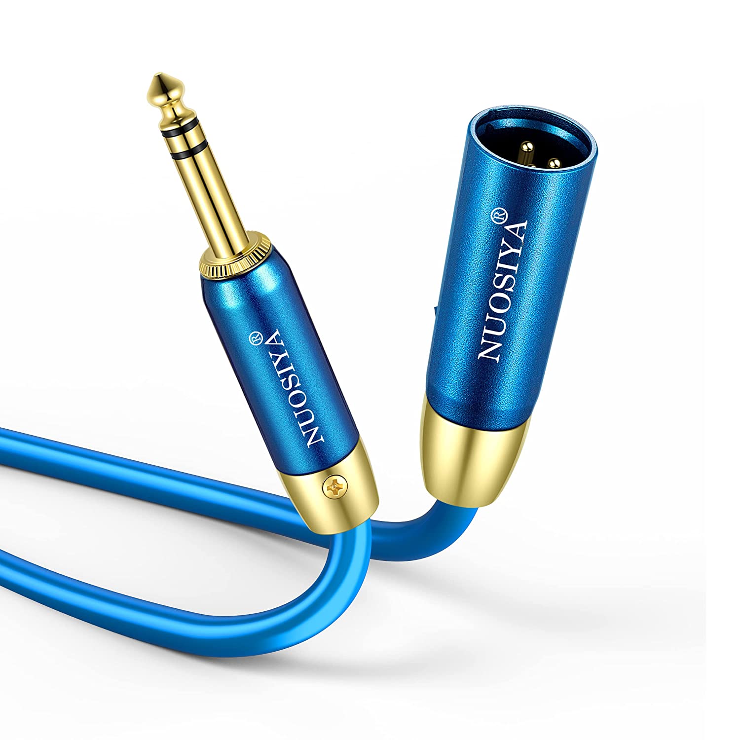 1/4 Inch TRS to XLR Male Cable 6.35mm Balanced Quarter Inch to XLR Microphone Cord Professional Audio Cable for Mixer Amplifier