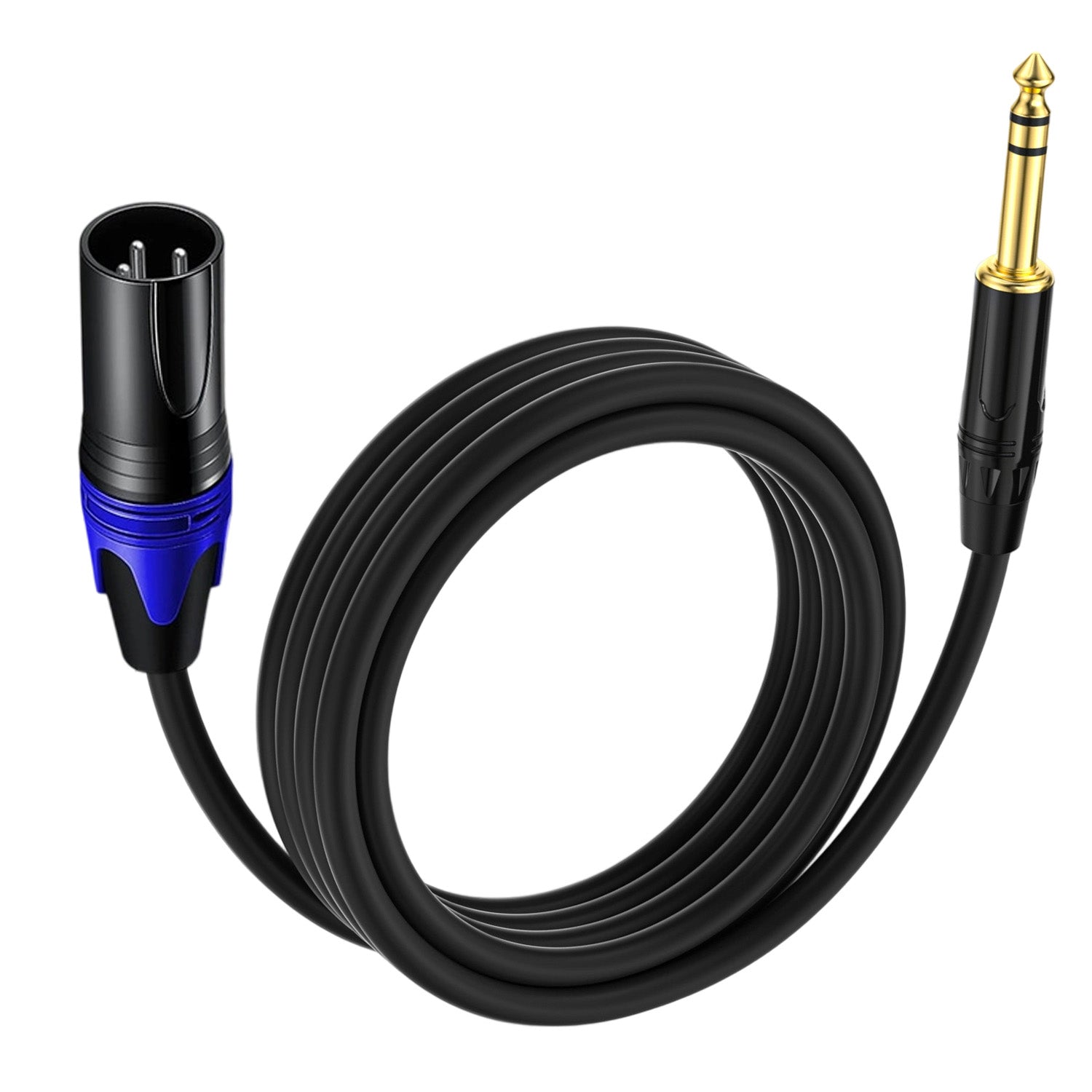 Factory Custom Length XLR Male to 1/4 Inch 6.35mm TRS Male Audio Stereo Mic Cable 6.35mm Male to XLR Balanced Mic Cable