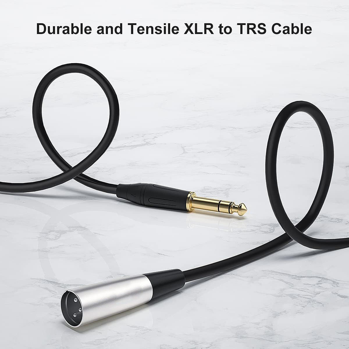 1/4" TRS to XLR Male Balanced Mic Microphone Cable XLR to 6.35 Jack