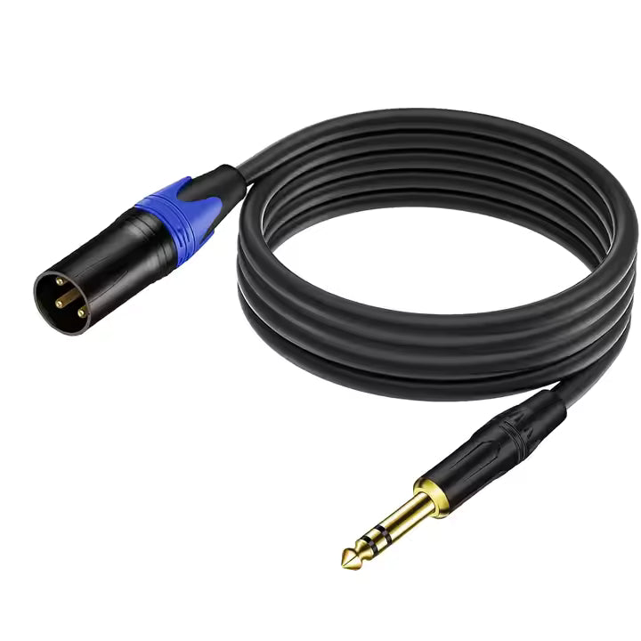 Factory Custom Length XLR Male to 1/4 Inch 6.35mm TRS Male Audio Stereo Mic Cable 6.35mm Male to XLR Balanced Mic Cable