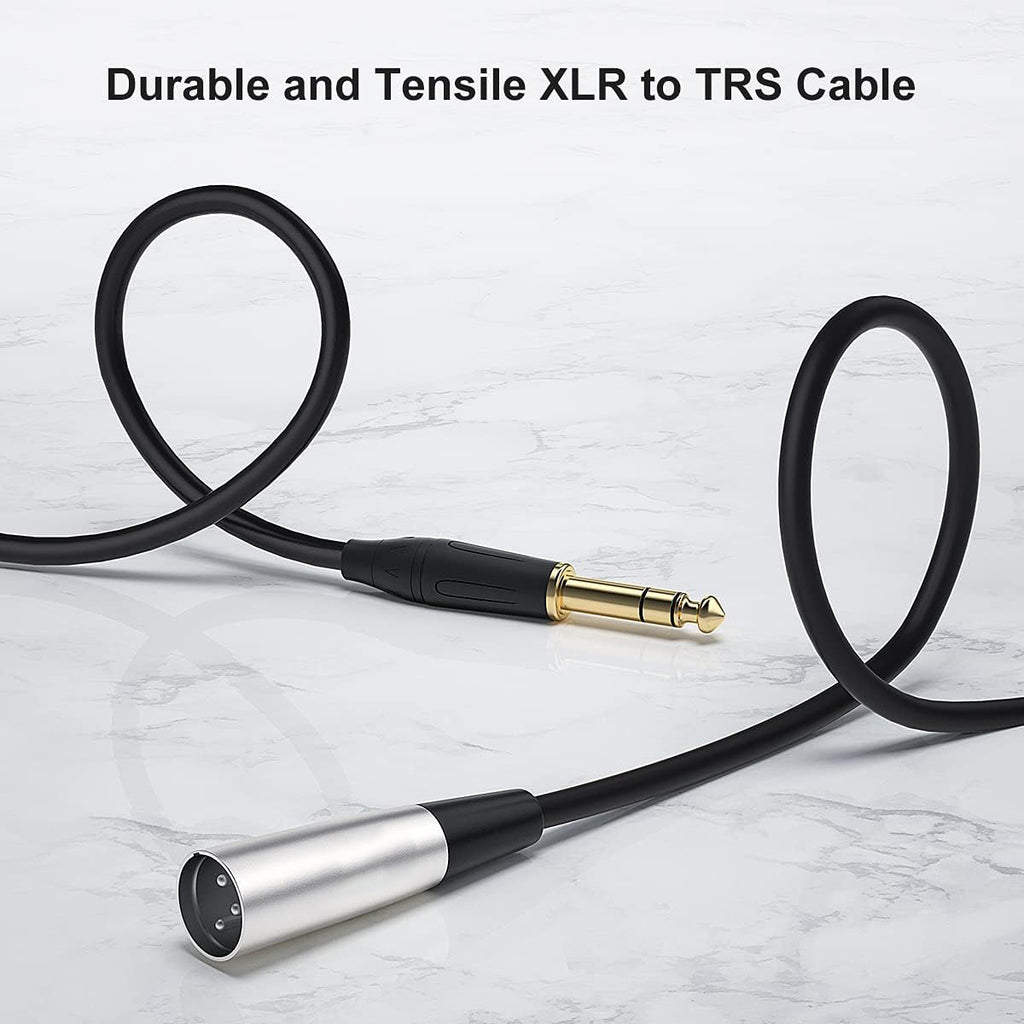 1/4" TRS to XLR Male Balanced Mic Microphone Cable XLR to 6.35 Jack