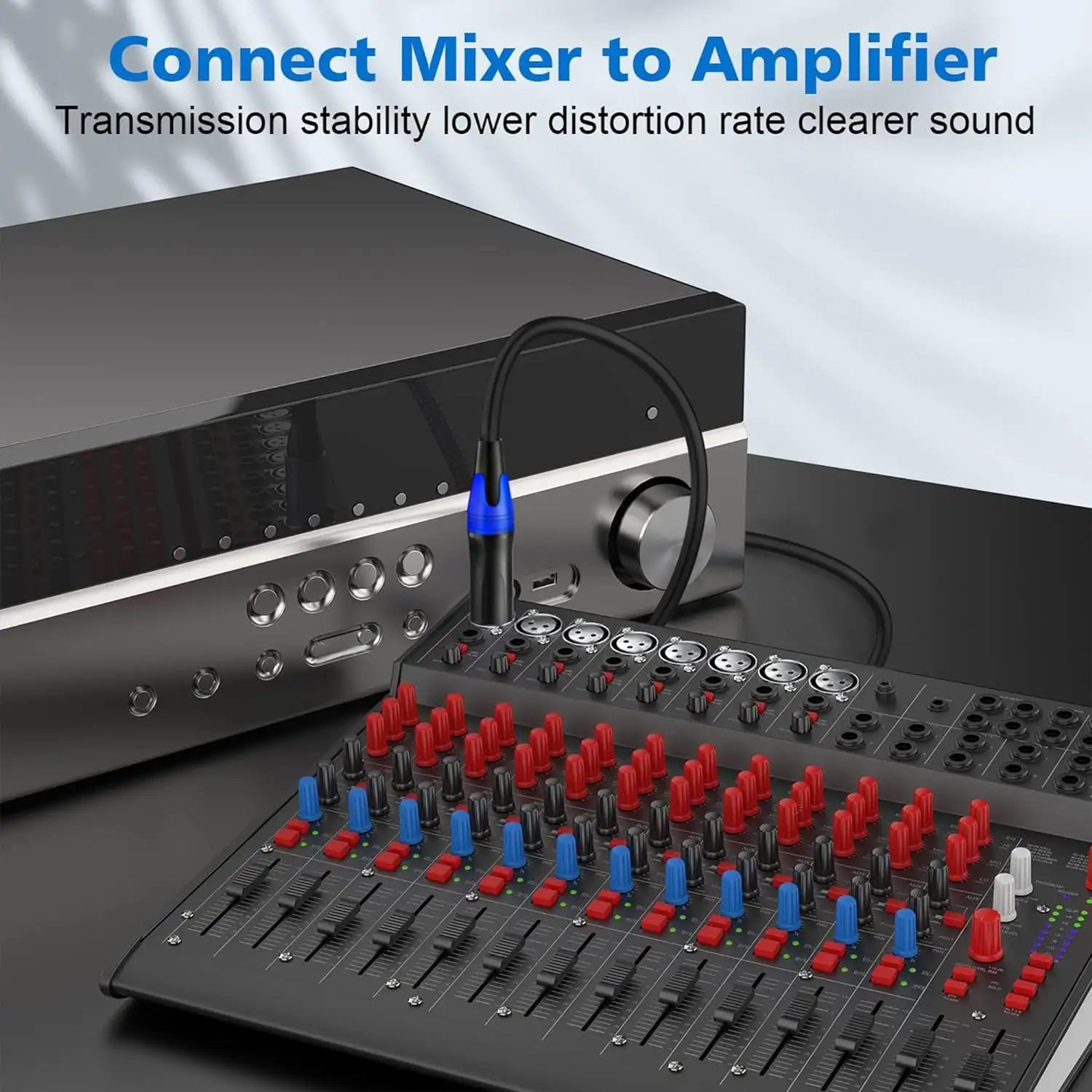 Factory Custom Length XLR Male to 1/4 Inch 6.35mm TRS Male Audio Stereo Mic Cable 6.35mm Male to XLR Balanced Mic Cable