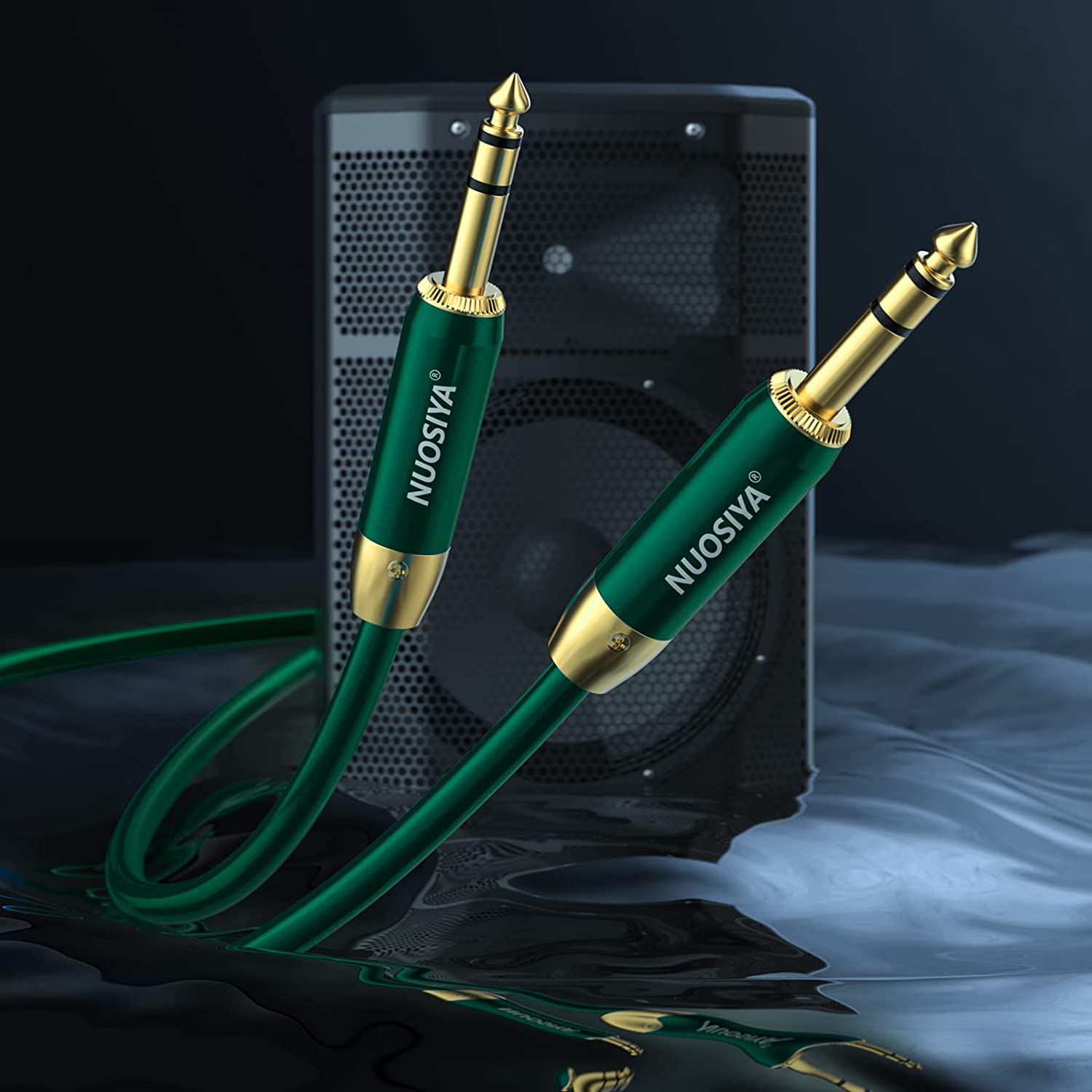 1/4 inch TRS Cable Gold Plated Heavy Duty Copper Shell TRS 6.35mm Male to Male Balanced Stereo Audio Adapter