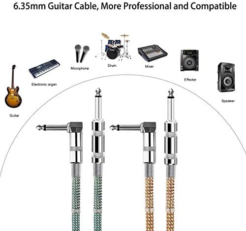 Factory OEM High Sound Quality 6.35mm Guitar Patch Cable Jacket Mono Connector Instrument 1M Audio Cable Car HDTV Computer Bulk