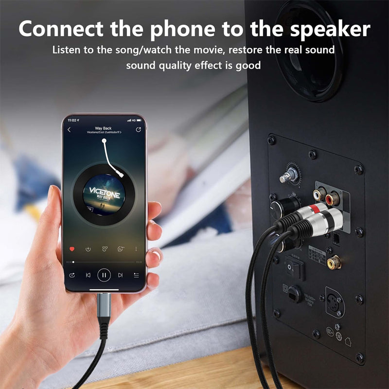 Factory Wholesale USB C to Dual XLR Male Audio Cable USB C to 2 XLR Male Amplifier Cable Mobile Phone Speaker