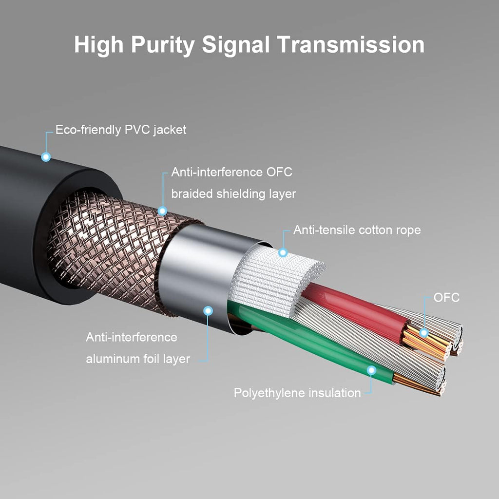 1/4" TRS to XLR Male Balanced Mic Microphone Cable XLR to 6.35 Jack