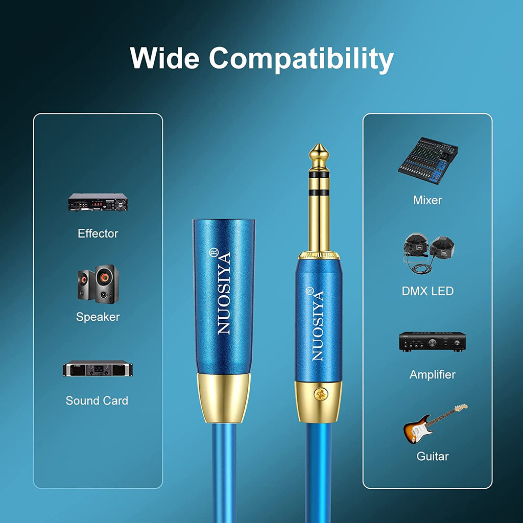 1/4 Inch TRS to XLR Male Cable 6.35mm Balanced Quarter Inch to XLR Microphone Cord Professional Audio Cable for Mixer Amplifier