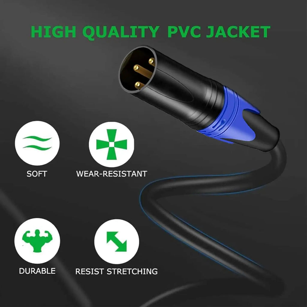 Factory Custom Length XLR Male to 1/4 Inch 6.35mm TRS Male Audio Stereo Mic Cable 6.35mm Male to XLR Balanced Mic Cable