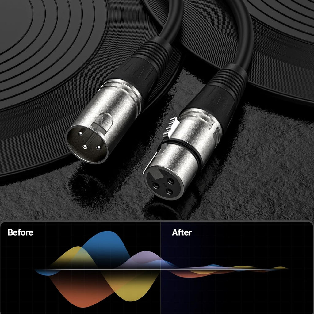 Factory OEM Hifi XLR Audio Cable Microphone Mic 3 Pin Connector XLR Male to Female Extension Cables for Speaker