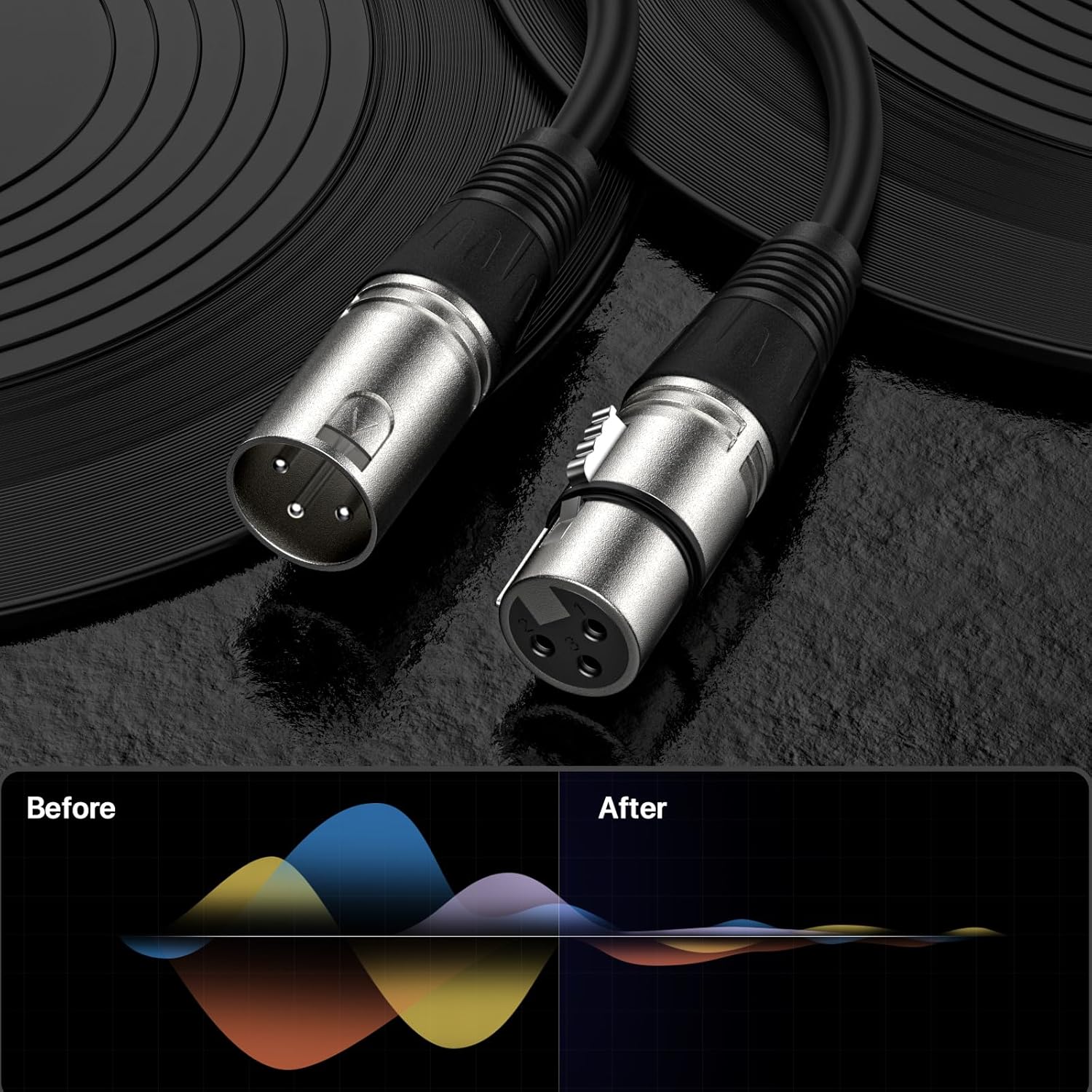 Factory OEM Hifi XLR Audio Cable Microphone Mic 3 Pin Connector XLR Male to Female Extension Cables for Speaker
