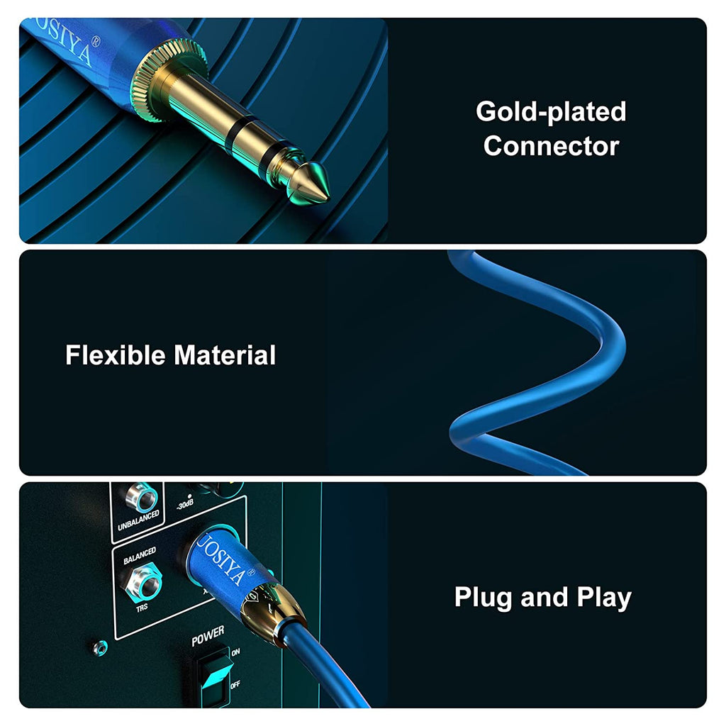 1/4 Inch TRS to XLR Male Cable 6.35mm Balanced Quarter Inch to XLR Microphone Cord Professional Audio Cable for Mixer Amplifier